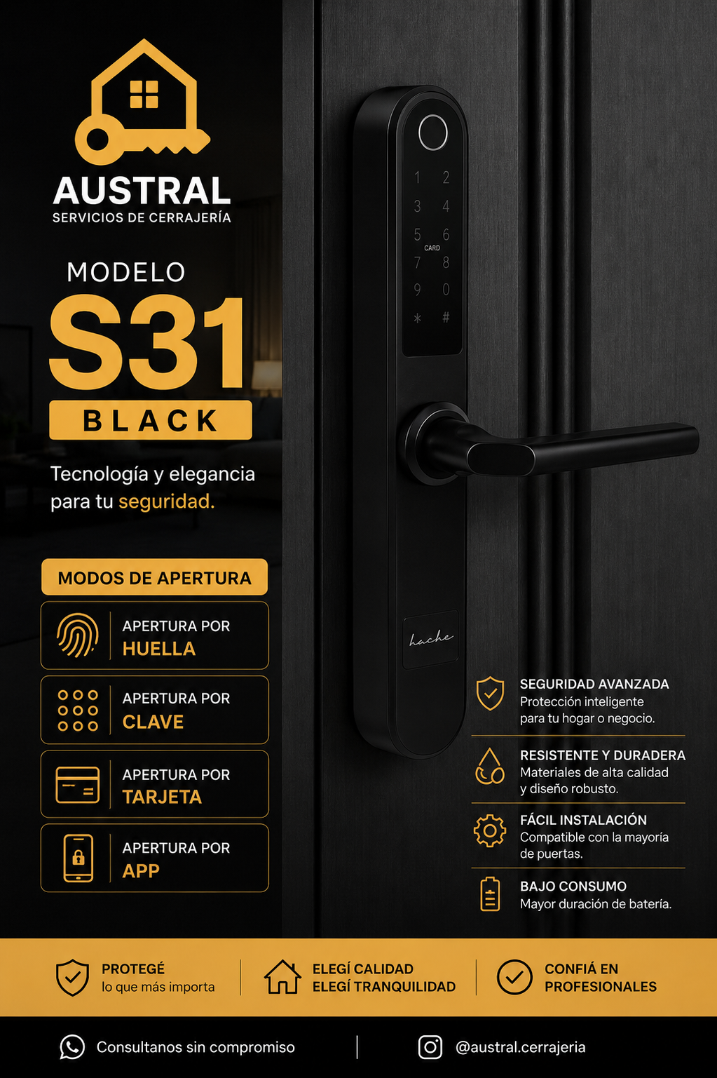 Cerradura S31 Black