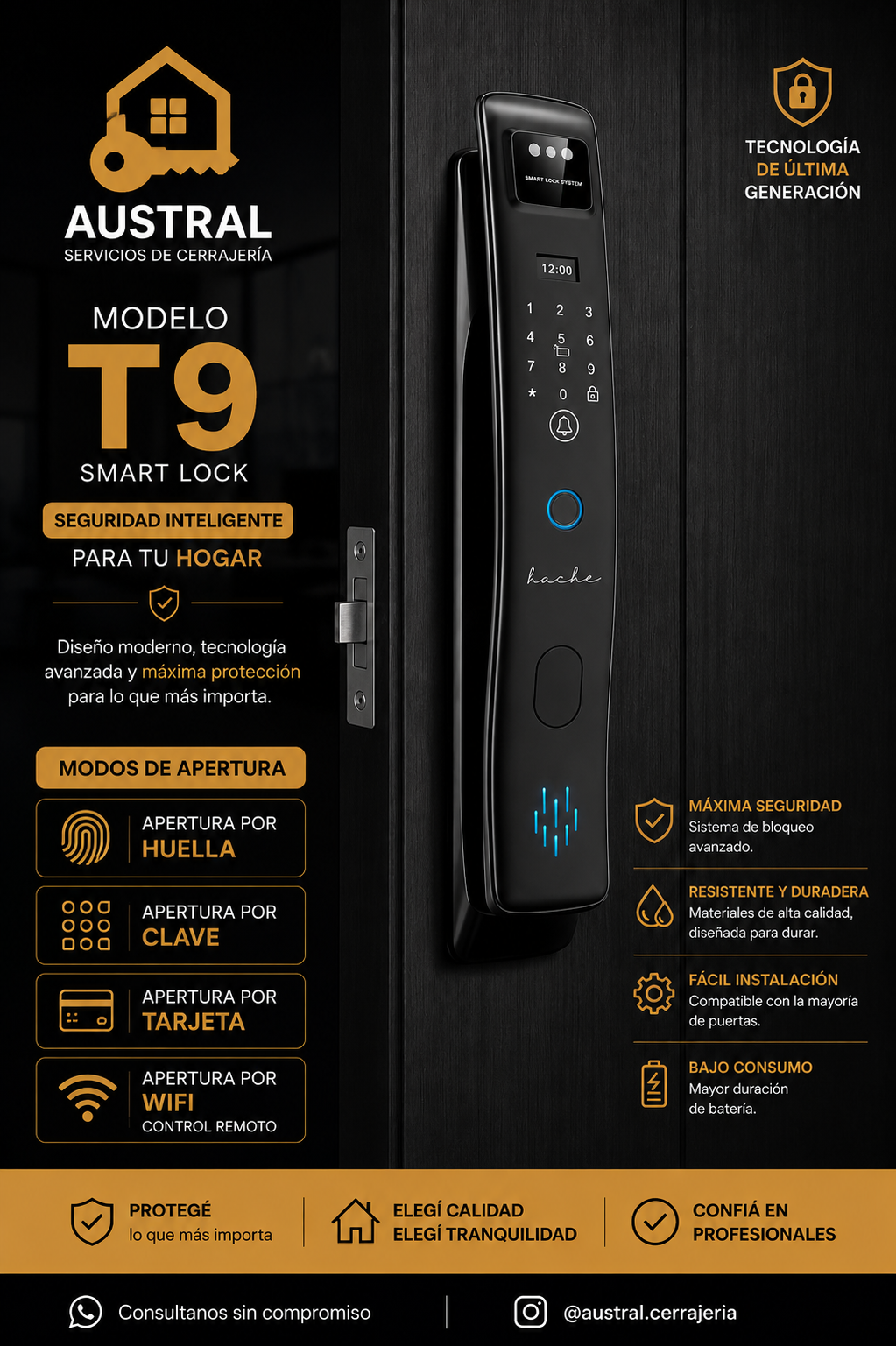 Cerradura T9 Smart Lock